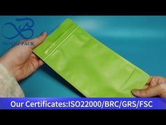 green flat bottom bag with zipper