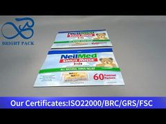 blue stand up ziplock pouch