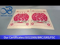 透明な窓が付いた黄色のスタンドアップジップロックバッグ