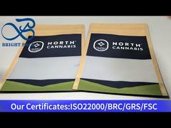 大麻用の透明な窓が付いた青いスタンドアップジップロックポーチ