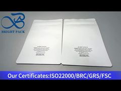 白い子供用スタンドアップポーチ