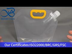 透明な大容量のポータブル注ぎ口ポーチバッグ