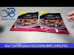 食品包装用の透明窓付きのプラスチックスタンドアップバッグ