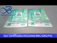 フロスピック用の透明窓付き緑色のプラスチックジップロックバッグ