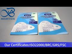 青いプラスチックジッパー袋 透明な窓付き 歯科フロッサ