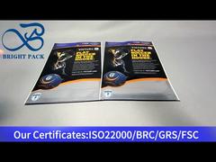 黒色のアルミ箔プラスチックスタンドアップバッグ、透明窓付き