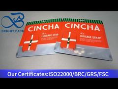 オレンジ色のプラスチックスタンドアップバッグ 透明な窓付き バッグストラップ