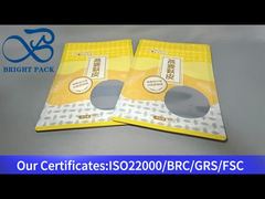 オートミール用の黄色いスタンドアップアルミホイル複合袋 450g