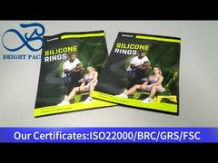 シリコンリング用黒と緑のアルミプラスチックジッパーバッグ