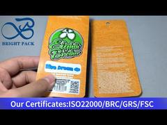 オレンジ色 小型アルミプラスチックミラー食品貯蔵袋 1g