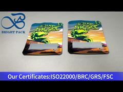 オレンジ色のアルミ箔複合クリアウィンドウ付きジッパーバッグ