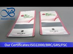 食品グレードの透明窓付き白いスタンドアップジッパーバッグ