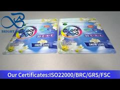 洗濯洗剤ポッド用の青いスタンドアップ再密封可能なビニール袋