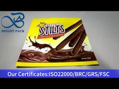 チョコレート用の黄色のアルミニウムプラスチックジップロックバッグ