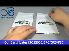 白いスタンディングチャイルドレジスタントジップロックポーチ