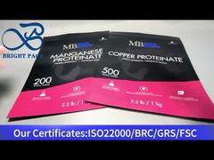 サプリメント 1kg 用黒スタンドアップ ジップ ロック パウチ