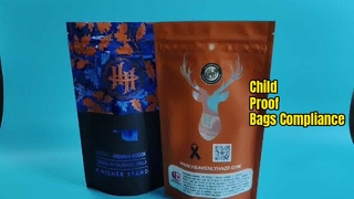 大麻薬局のコンプライアンスニーズに対応した米国特許取得済みのチャイルドプルーフジップロックバッグ