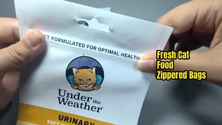 猫の餌用のジッパー付き黄色のプラスチック包装袋