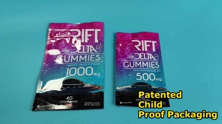 米国特許取得済みの大麻コンプライアンスニーズに対応したカスタムサイズのチャイルドプルーフジップロックバッグ