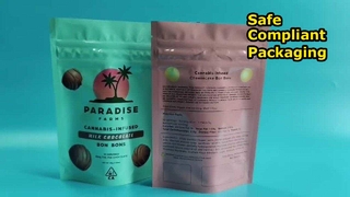 米国特許取得済みの CR コンプライアンス ソリューションを備えた大麻用カスタム子供用安全バッグ