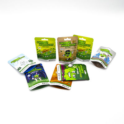 カスタム 防弾袋 包装 操作防止 ホログラフィック 黒 白 マット 輝く マイラー 出口袋