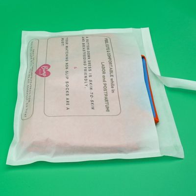 カスタム リサイクル可能な粘着性ストライプバッグ 衣料 皮膚ケア プラッチ 梱包 生物分解性 ガラスの紙バッグ