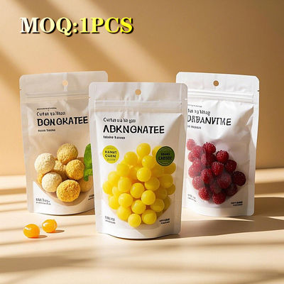 カスタム印刷 熱密閉 ビスケット スナック スタンドアップ ポケット  Zip プラスチック 包装 アルミ製紙 食品 乾燥果物 バッグ