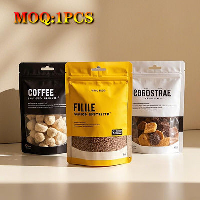 カスタマイズされた印刷プラスチック アルミホイル マイラージッパー 食品ナッツ スナック 梱包 スタンドアップポック