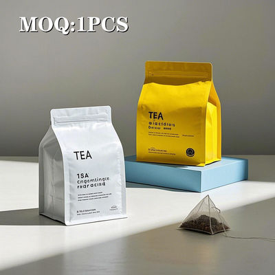 環境に優しいマットブラッククラフト紙 スタンドアップ袋 閉められるジッパーと透明な窓 カフェ・ティーと乾燥食品の保管
