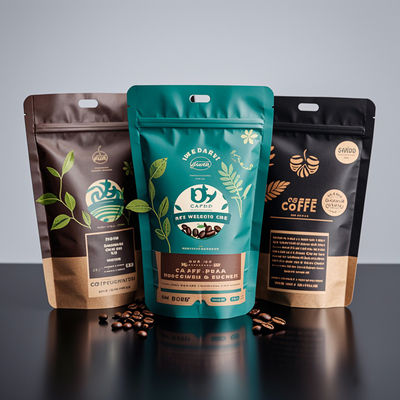 シップロックとロゴプリント付きの食品包装用のカスタマイズ可能なスタンドアップ再封印可能なプラスチック袋