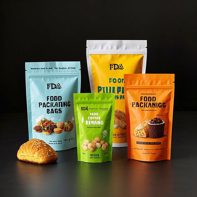 FDA認定 多層複合食品包装袋 カーボン付き 防湿 スタンドアップポケット