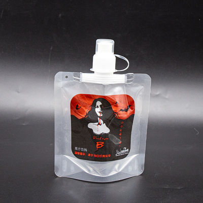 液体スプートバッグ 液体用卸売 梱包 漏れ防止 スプート 3/4 層 ラミネート 滴水のないノズル カスタム印刷 & サイズ