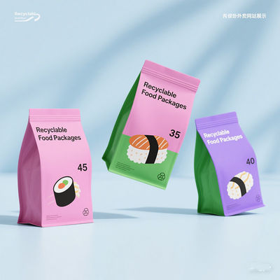 コーヒー,茶,食品の包装のためのジッパー付き8面立立立ポケット