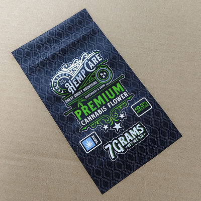 ​格子柄印刷チャイルドレジスタントポーチ ISO 8317 EN 14375 認証 REACH/ROHS 準拠