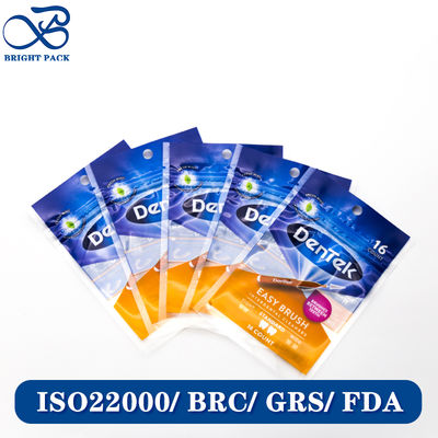 薄型三面シール袋 繊維の包装用 ブランド印刷と吊り穴デザイン