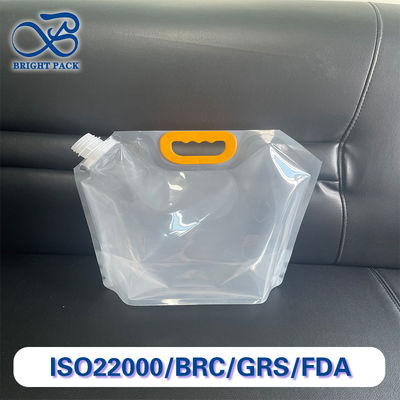 強化ハンドル付き厚く透明なスプートポケット 1L/1.5L/2.5L/5L/10Lノズルバッグ