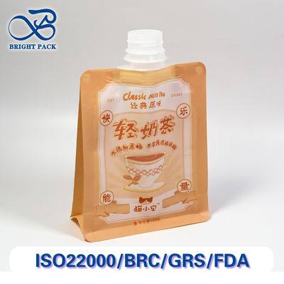食品グレードのドリンクスパウトポーチ、液体包装用スパウトキャップ付き、カスタム印刷、大量注文割引。