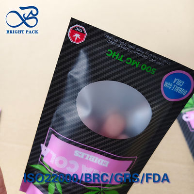 透明チャイルドレジスタントジッパーポーチ PE/VMPET ラミネート改ざん防止シール カスタムウィンドウ