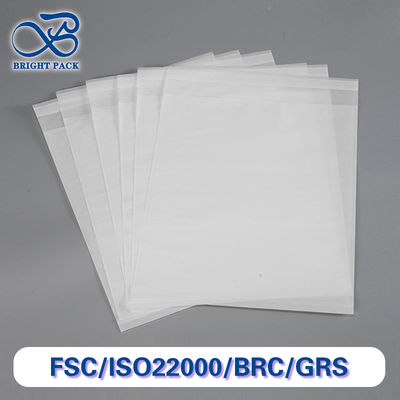 100% 完全に生物分解可能 靴下の服の包装用 白色透明紙袋