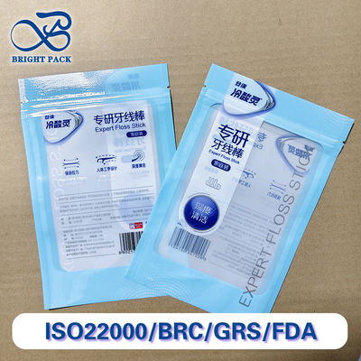 再開可能な歯磨き毛剤袋 BPA のないプラスチック複合物 梱包 衛生用品用のカスタムプリントした防湿歯磨き毛袋
