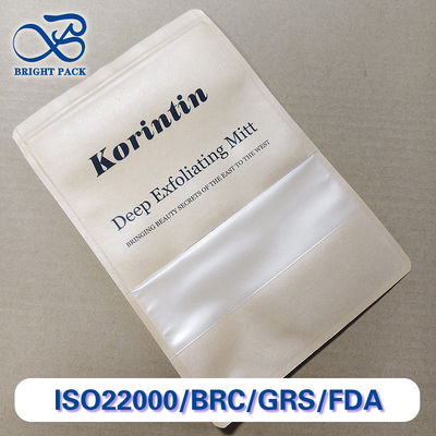 クラフト紙 窓袋 多層複合包装 食品/コーヒー/ナッツ FDA/SGS 認証 オーダーメイドサイズ&印刷 環境に優しい耐久性