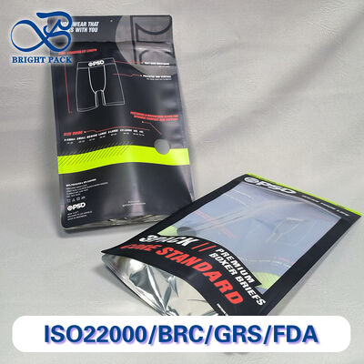 衣類用再利用可能なジッパー付きスタンドアップバッグ