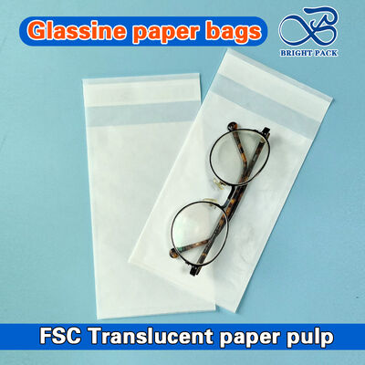 環境に優しいリサイクル可能なグラシン紙袋、耐油性、透明な窓付き、食品、工芸品、小物の保管に最適