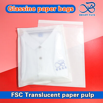 100%生物分解可能なガラス製紙袋 プリントがカスタマイズ可能で透明性が高い 持続可能な衣料品のパッケージ