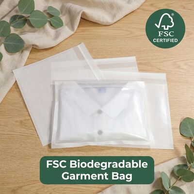 衣料品包装用の高級グラシン紙袋、リサイクル可能な環境に優しいプラスチックフリー、認定EUカスタム工場用
