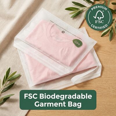 カスタム印刷された衣料品包装用の生分解性半透明グラシン紙袋
