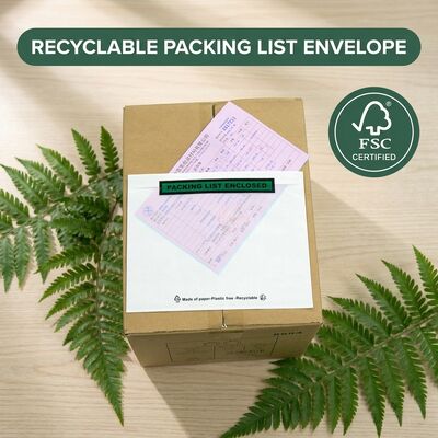 ガラスのエコ生物分解性 送料書類財布 プラスチックのない FSC認定 リサイクル可能な オーダーメイド 卸し用封筒