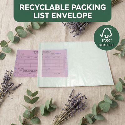 ガラス紙の請求書 包装袋 プラスチックなし 生物分解可能 環境に優しい FSC認証 再生可能 包装リスト カスタム封筒