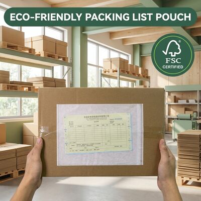 リサイクル可能 生物分解可能 封筒付き 封筒付き ラベル用 ガラスの出荷袋 プラスチックフリー 環境に優しい カスタム
